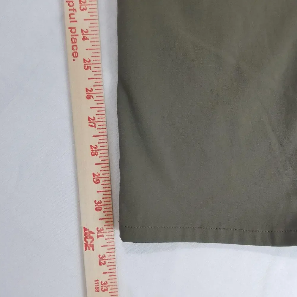 PrAna Pants Mens 34x32 Green Breathe Straight Fit Stretch Nylon Chino Travel